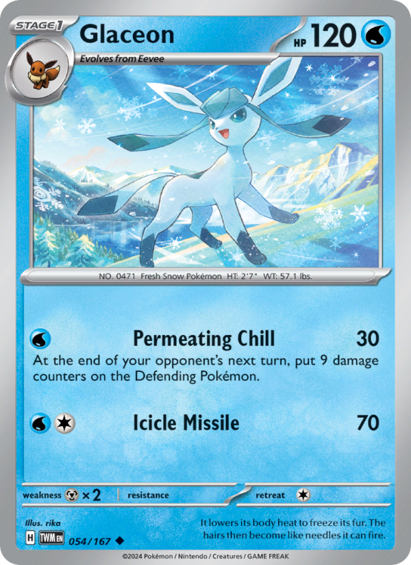 Glaceon (054/167) Reverse Holo card image