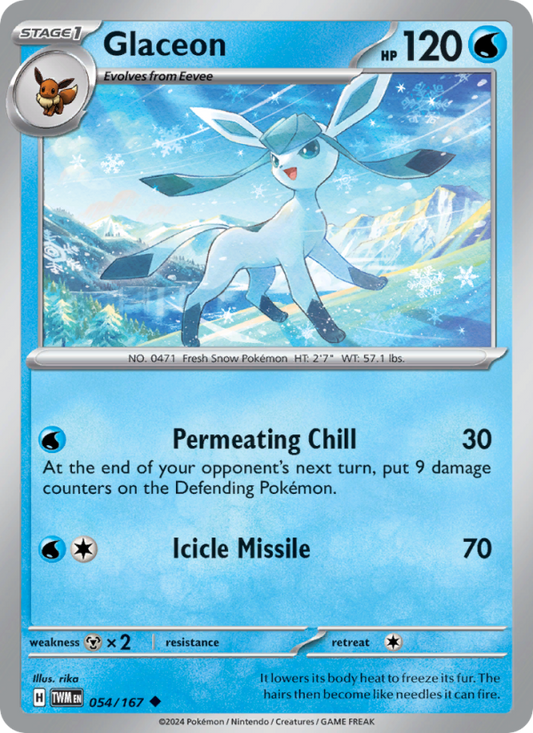 Glaceon (054/167) Reverse Holo card image