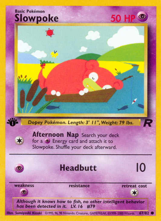 Slowpoke (067/82) Reverse Holo card image