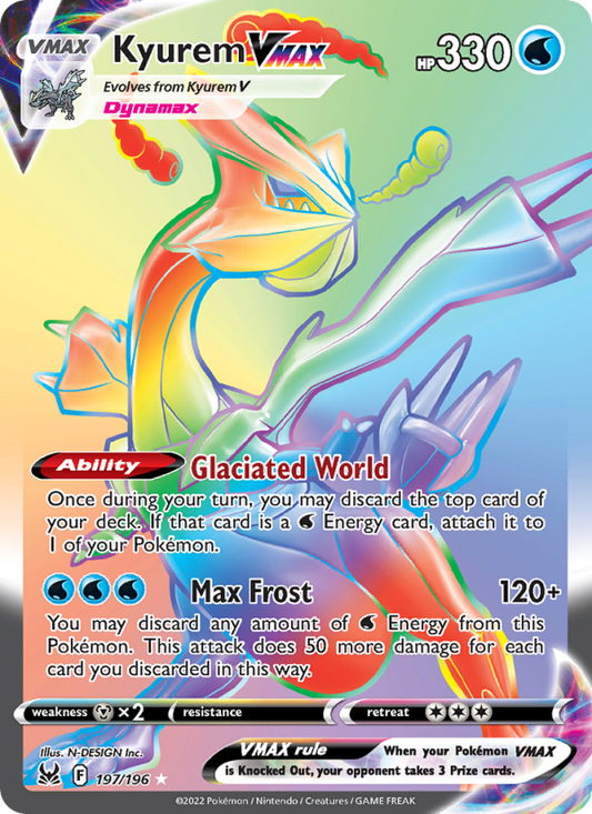 Kyurem VMAX (197/196) Holographic card image