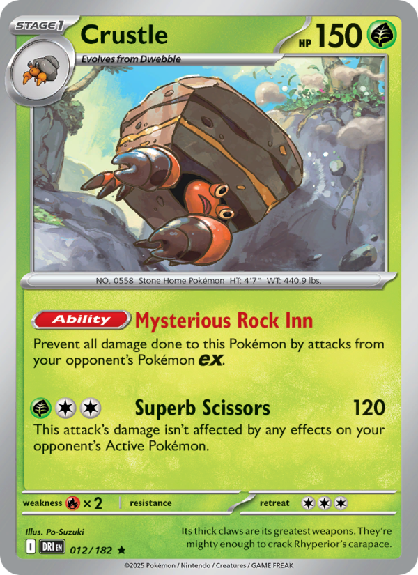 Crustle (012/182) Reverse Holo card image