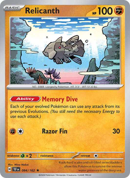 Relicanth (084/162) Reverse Holo card image