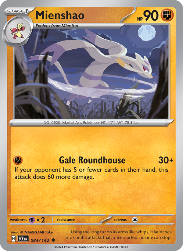 Mienshao (084/142) Reverse Holo card image