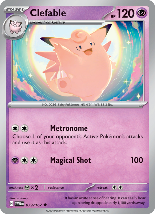 Clefable (079/167) Reverse Holo card image