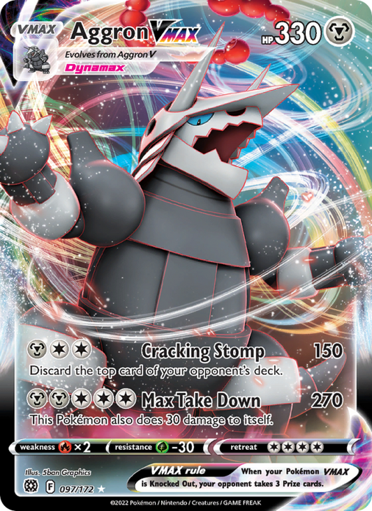 Aggron VMAX (097/172) Holographic card image