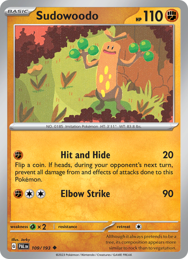 Sudowoodo (109/193) Reverse Holo card image