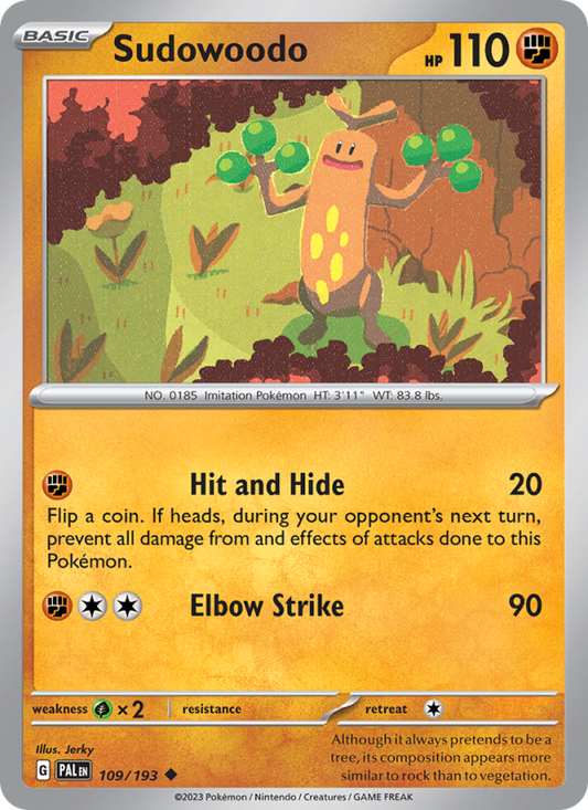 Sudowoodo (109/193) Reverse Holo card image
