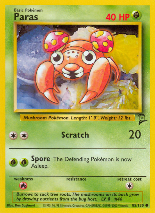 Paras (085/130) Reverse Holo card image