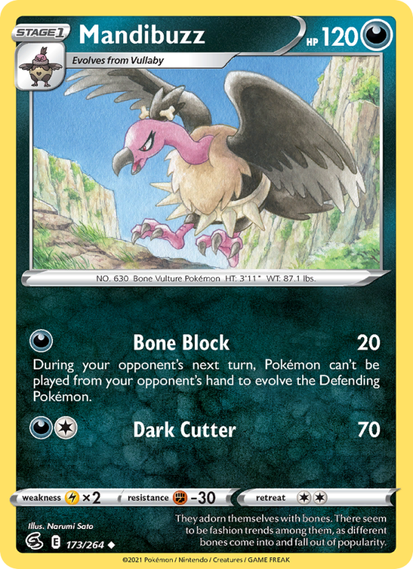 Mandibuzz (173/264) Reverse Holo card image