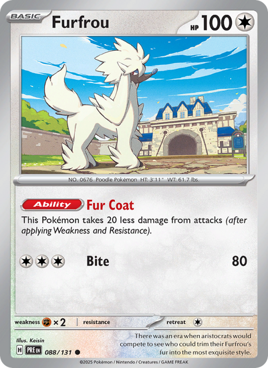 Furfrou (088/131) Reverse Holo card image