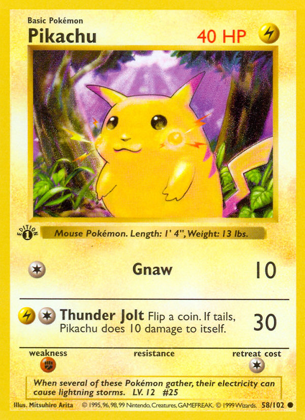Pikachu (058/102) Reverse Holo card image