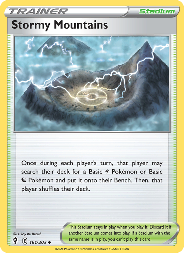 Stormy Mountains (161/203) Reverse Holo card image