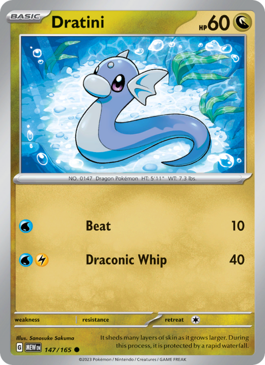 Dratini (147/165) Reverse Holo card image