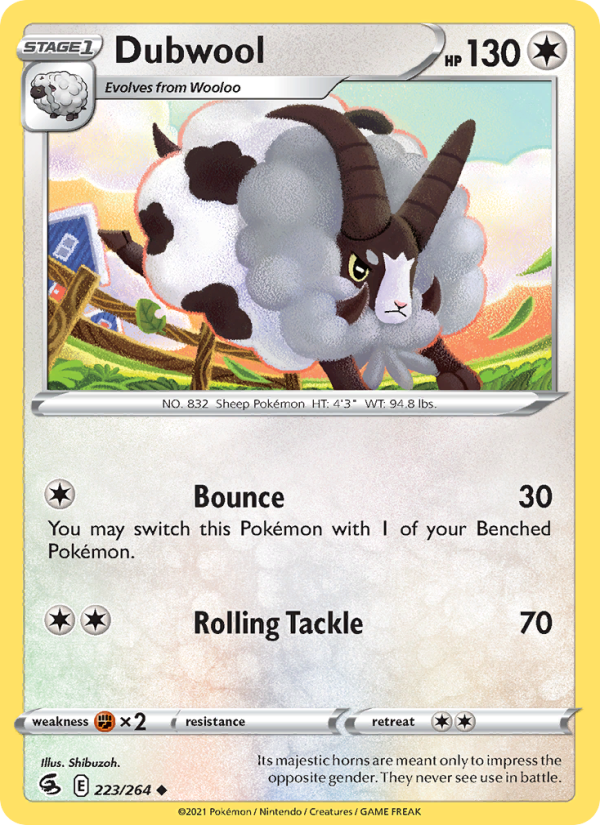 Dubwool (223/264) Reverse Holo card image