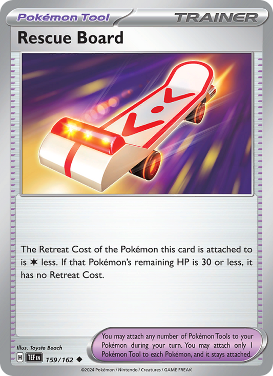 Rescue Board (159/162) Reverse Holo card image