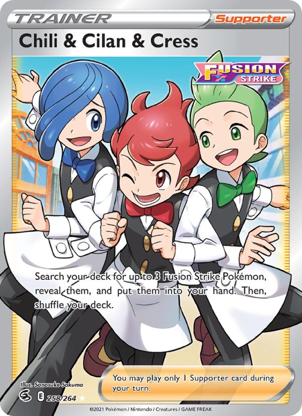 Chili & Cilan & Cress (258/264) Holographic card image
