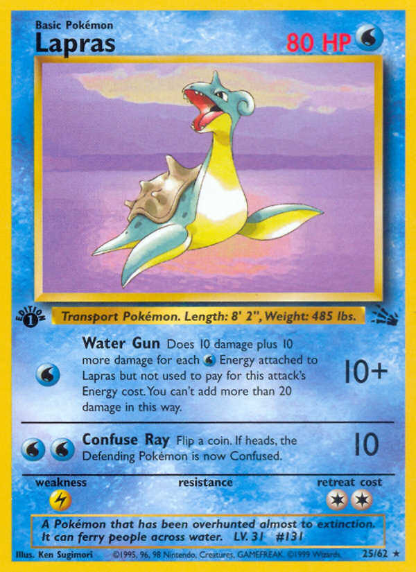 Lapras (025/62) Reverse Holo card image
