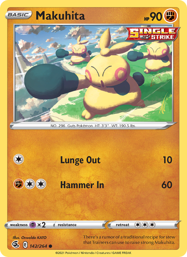 Makuhita (142/264) Reverse Holo card image