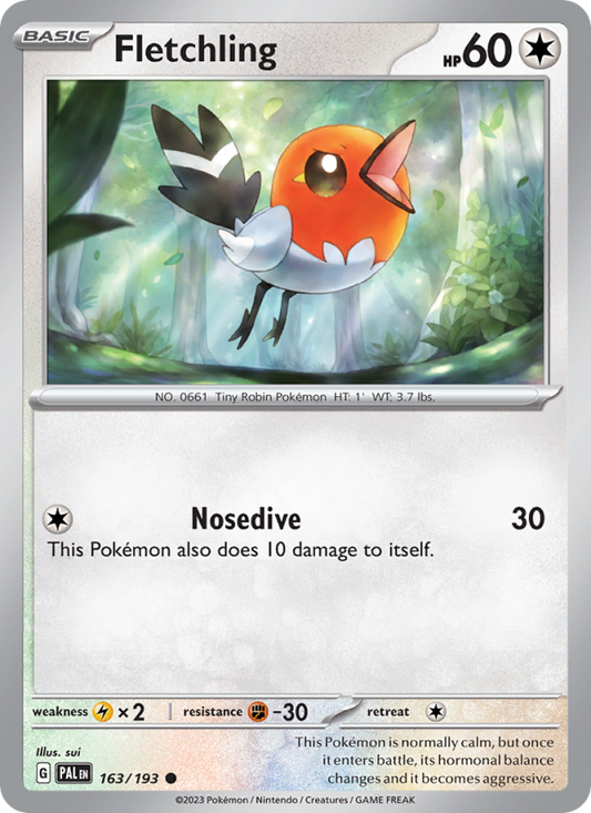 Fletchling (163/193) Reverse Holo card image