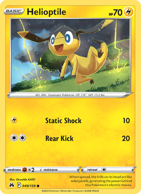 Helioptile (049/159) Reverse Holo card image