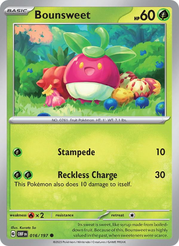 Bounsweet (016/197) Reverse Holo card image