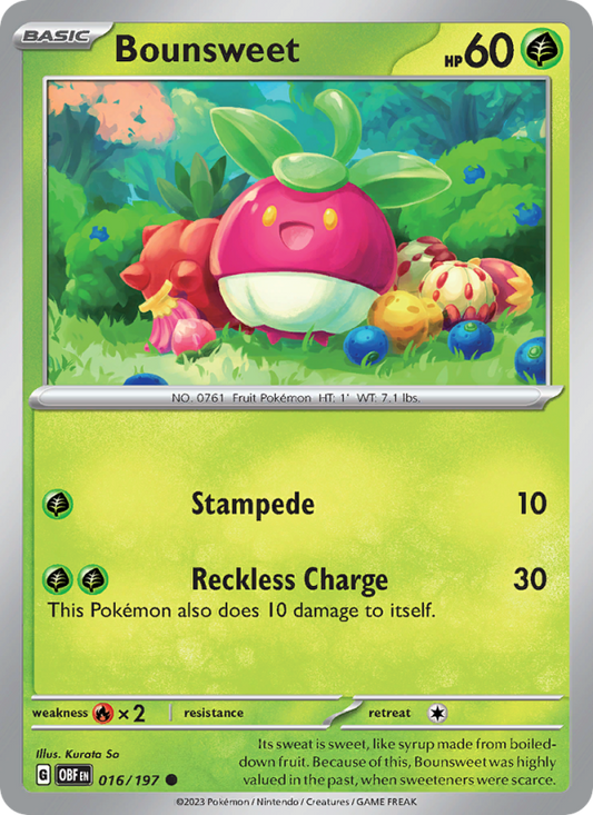 Bounsweet (016/197) Reverse Holo card image