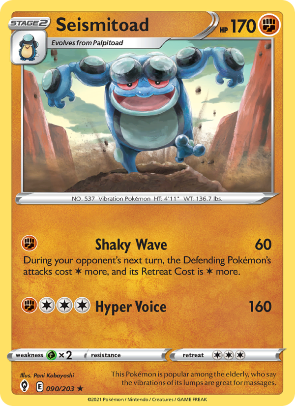 Seismitoad (090/203) Reverse Holo card image
