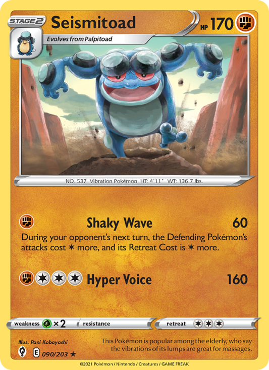 Seismitoad (090/203) Reverse Holo card image