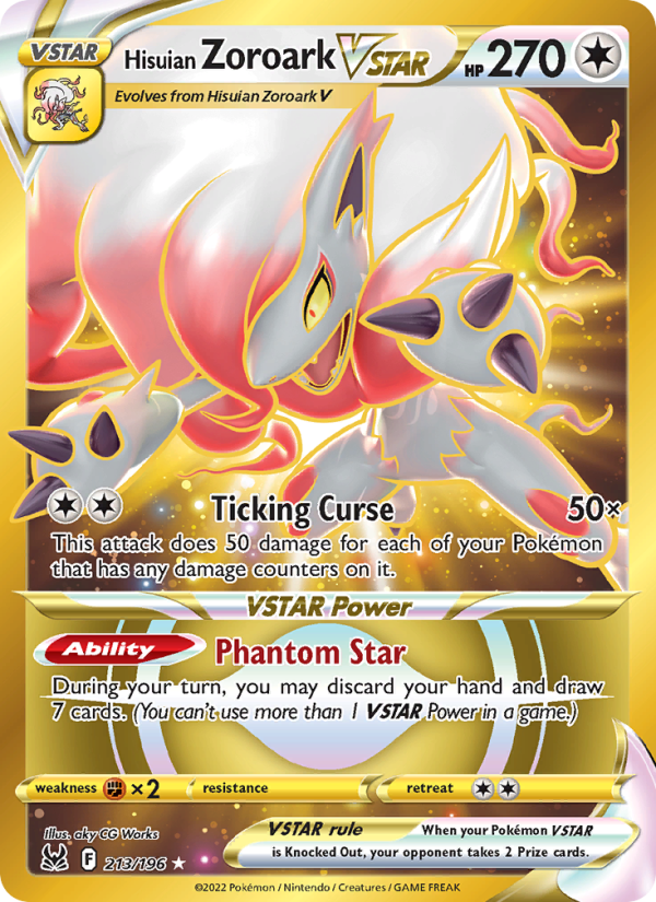 Hisuian Zoroark VSTAR (213/196) Holographic card image