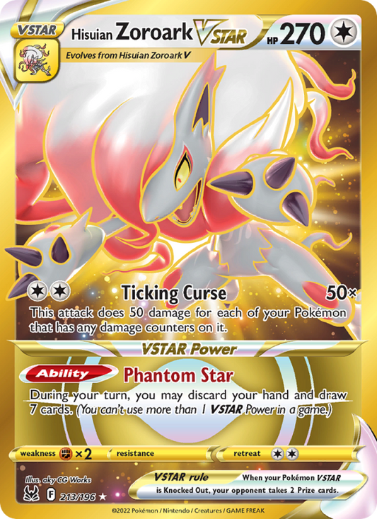Hisuian Zoroark VSTAR (213/196) Holographic card image