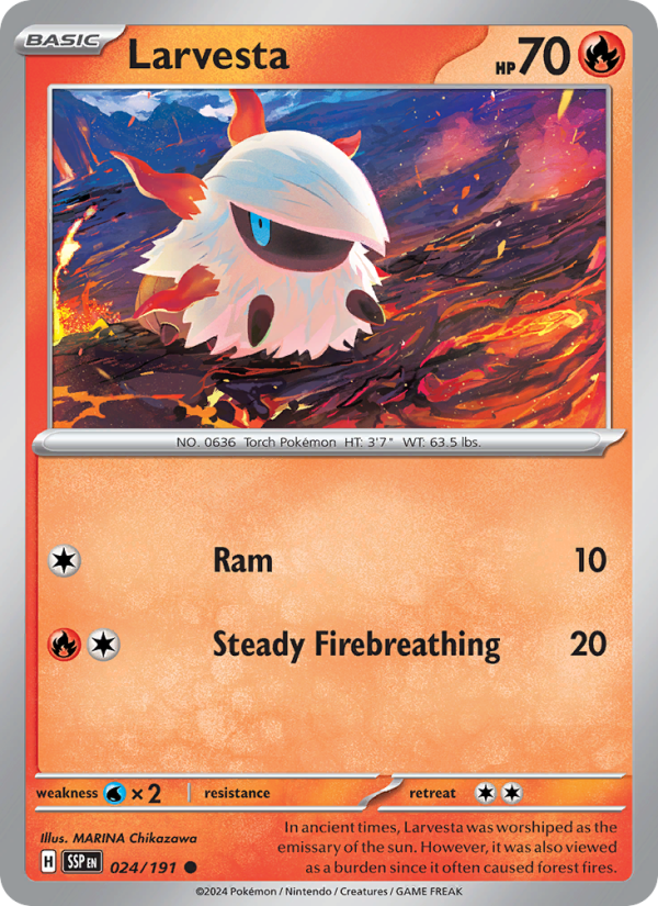 Larvesta (024/191) Reverse Holo card image