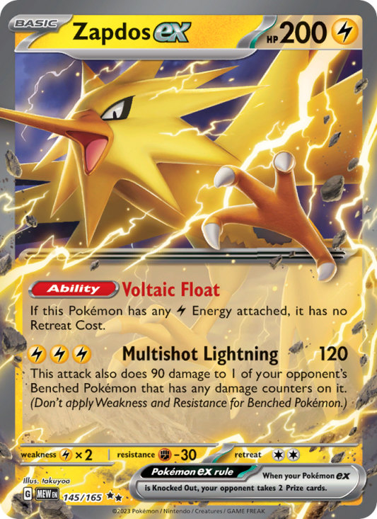 Zapdos ex (145/165) Reverse Holo card image