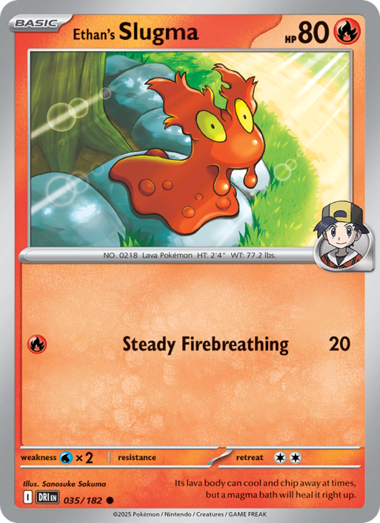 Ethan's Slugma (035/182) Reverse Holo card image
