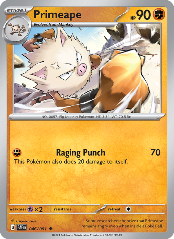Primeape (046/91) Reverse Holo card image
