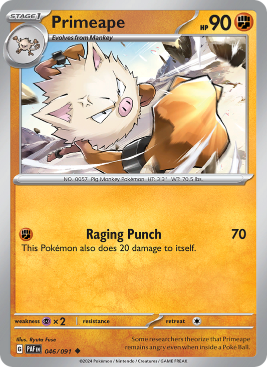 Primeape (046/91) Reverse Holo card image