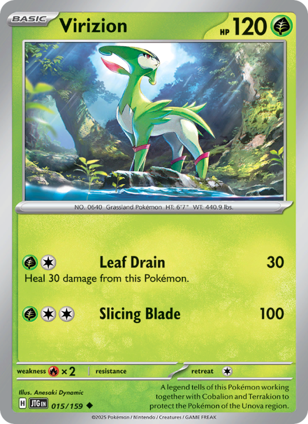Virizion (015/159) Reverse Holo card image