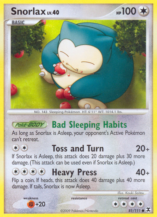Snorlax (081/111) Reverse Holo card image