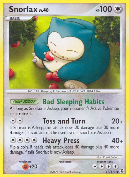 Snorlax (081/111) Reverse Holo card image