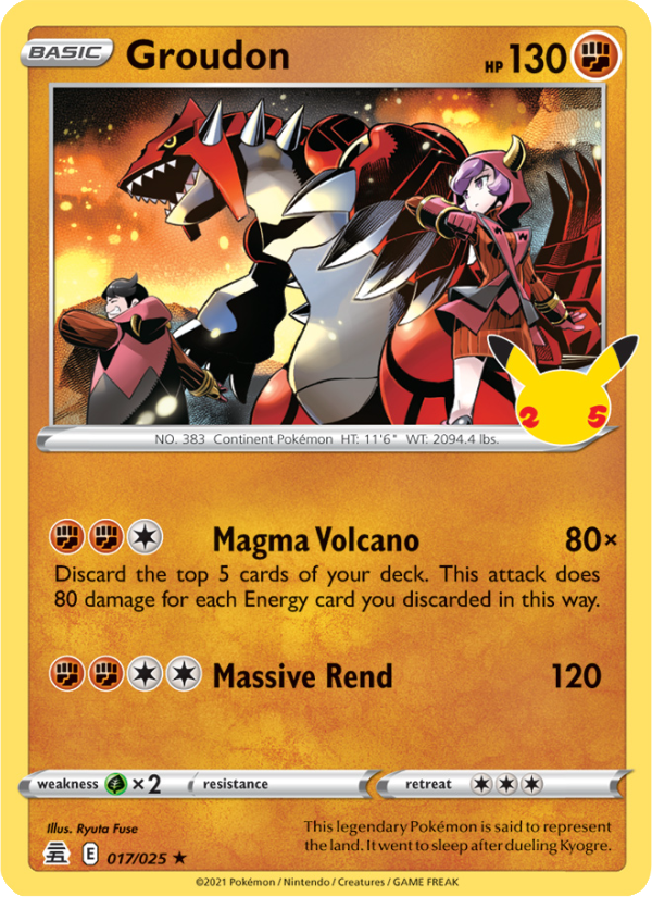 Groudon (017/25) Holographic card image