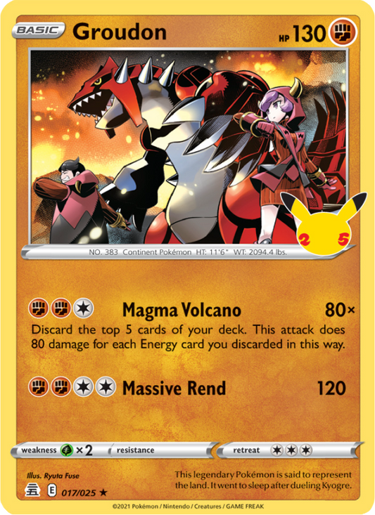 Groudon (017/25) Holographic card image