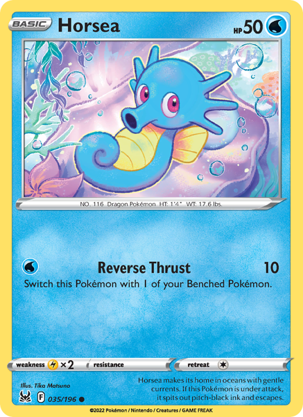 Horsea (035/196) Reverse Holo card image
