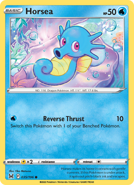 Horsea (035/196) Reverse Holo card image