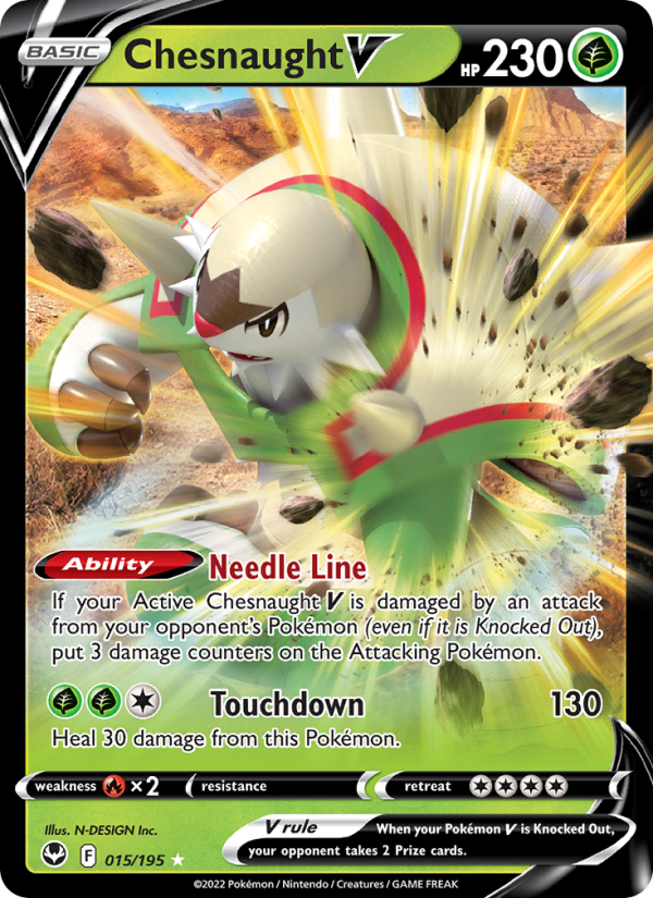 Chesnaught V (015/195) Holographic card image