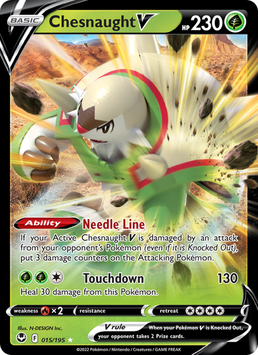 Chesnaught V (015/195) Holographic card image
