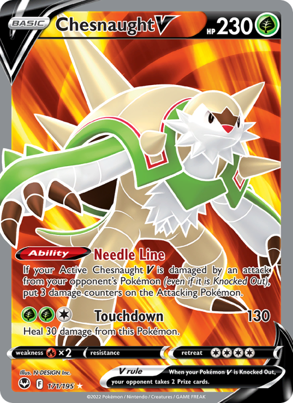 Chesnaught V (171/195) Holographic card image