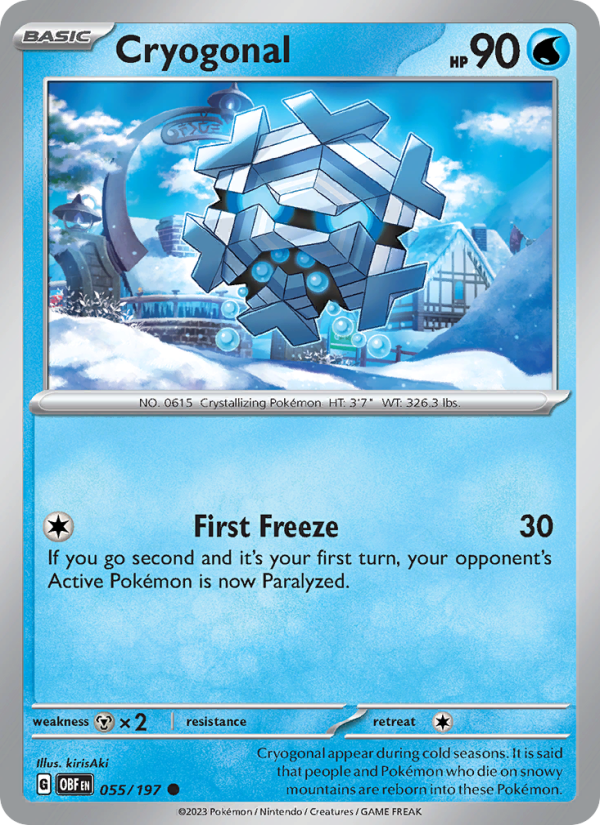 Cryogonal (055/197) Reverse Holo card image