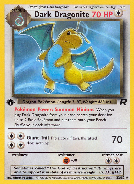 Dark Dragonite (022/82) Reverse Holo card image
