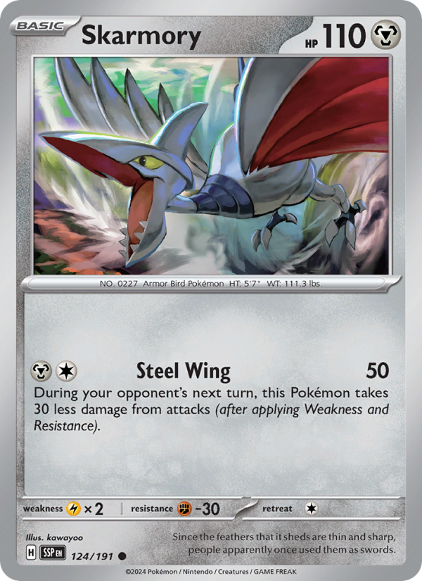 Skarmory (124/191) Reverse Holo card image