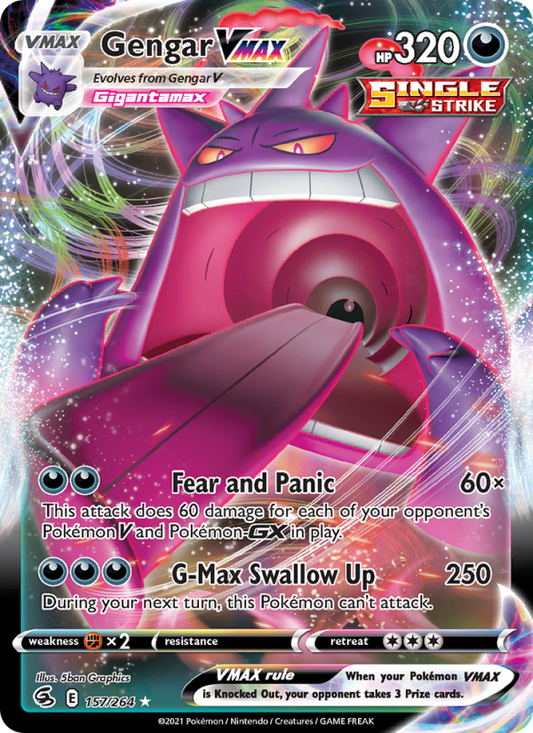 Gengar VMAX (157/264) Holographic card image