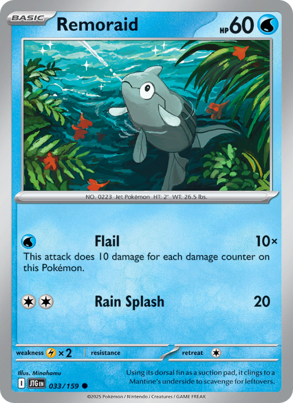 Remoraid (033/159) Reverse Holo card image